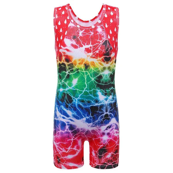 B169 Multicolor Блестящие трико без рукавов для гимнастики для девочек; От 4 до 15 лет трико для танцев; детская тренировочная одежда для танцев; тренировочный костюм; Biketard; - Цвет: B169 Multicolor