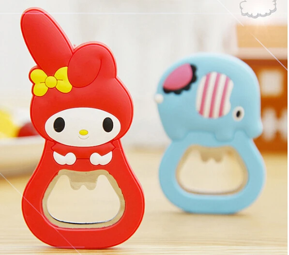 1 шт. симпатичная мультяшная силиконовая многофункциональная открывалка для