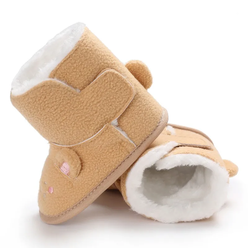 

Winter Warm Girl Boots Cute Little Mouse Princess Baby Soft Bottom Shoes Toddler Walking Shoes