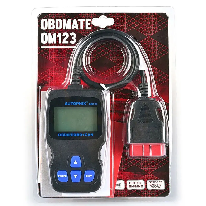 Сканер OBD2 Autophix OM123 считыватель кодов EOBD автоматический инструмент для