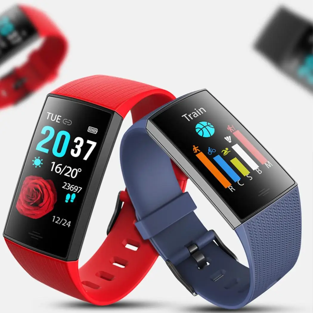 Bluetooth умные спортивные часы с браслетом повседневные пульсометр руководство