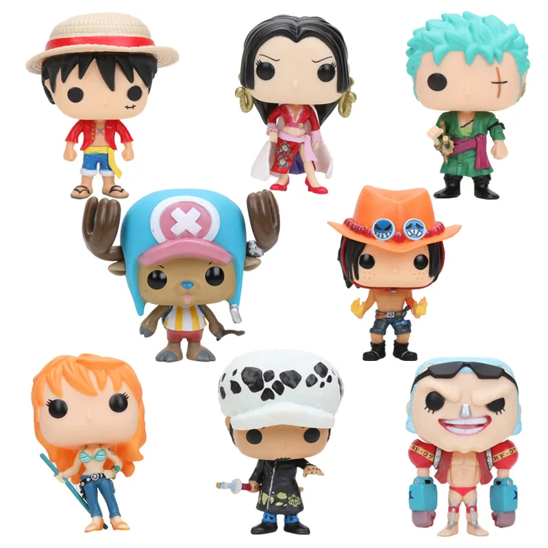 10 см Q Vision цельная фигурка игрушка Луффи Ace Law Chopper Nami Boa Zoro Franky игрушки
