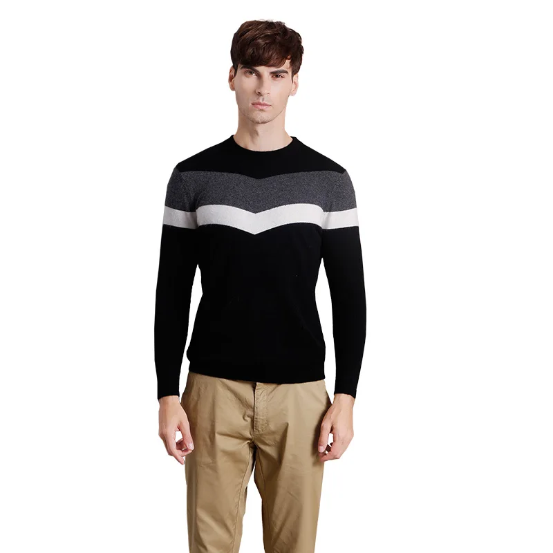 

ZHILI Men's Autumn Winter Round Neck Knit Cashmere Sweater