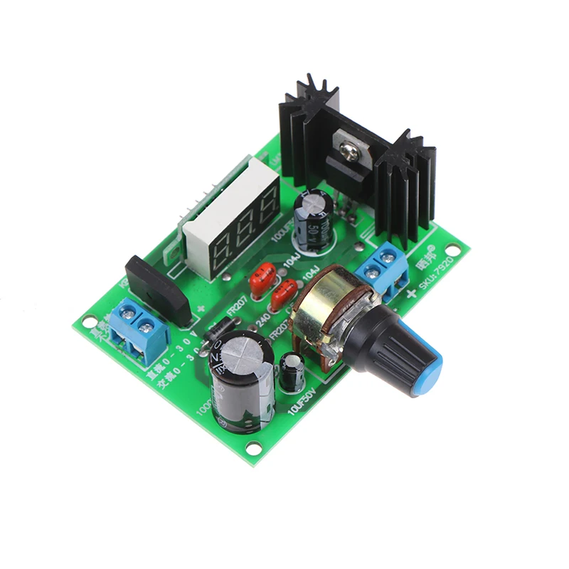 Светодиодный дисплей LM317 Регулируемый понижающий модуль регулятора напряжения