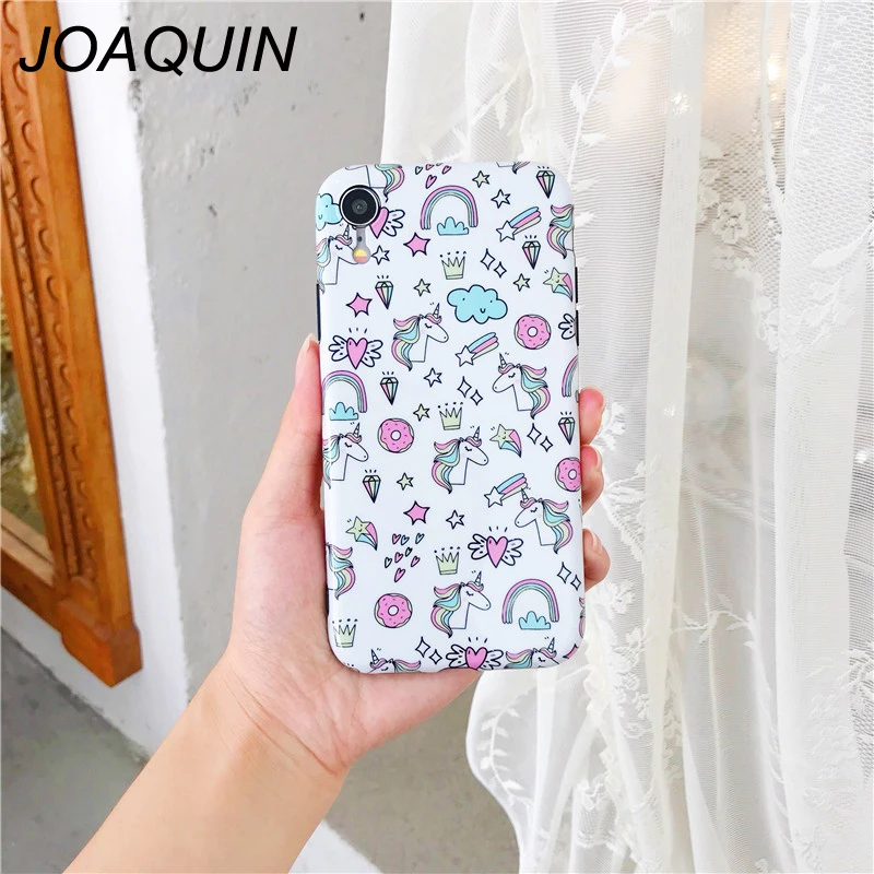 2018 новый роскошный мультяшный Единорог Телефон чехол для iPhone 6 S 7 8 plus X XR XS MAX