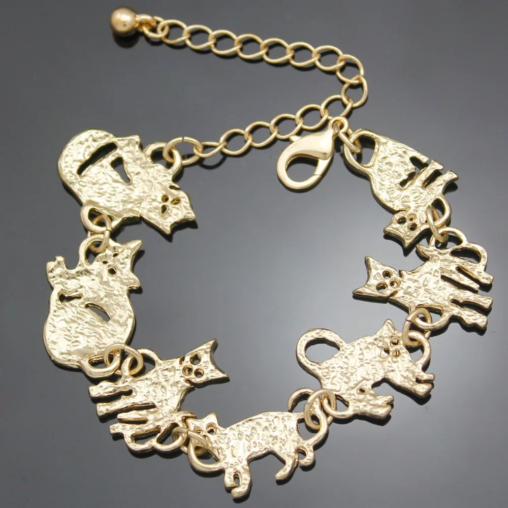 Bastet кошка котенок Pet очаровательные звенья цепи браслеты для женщин браслеты подарок вечерние индийские ювелирные изделия Pulseira Feminina дропшиппинг