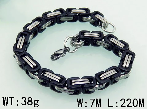 Браслет из нержавеющей стали ширина браслета 7 м модный стиль черный и