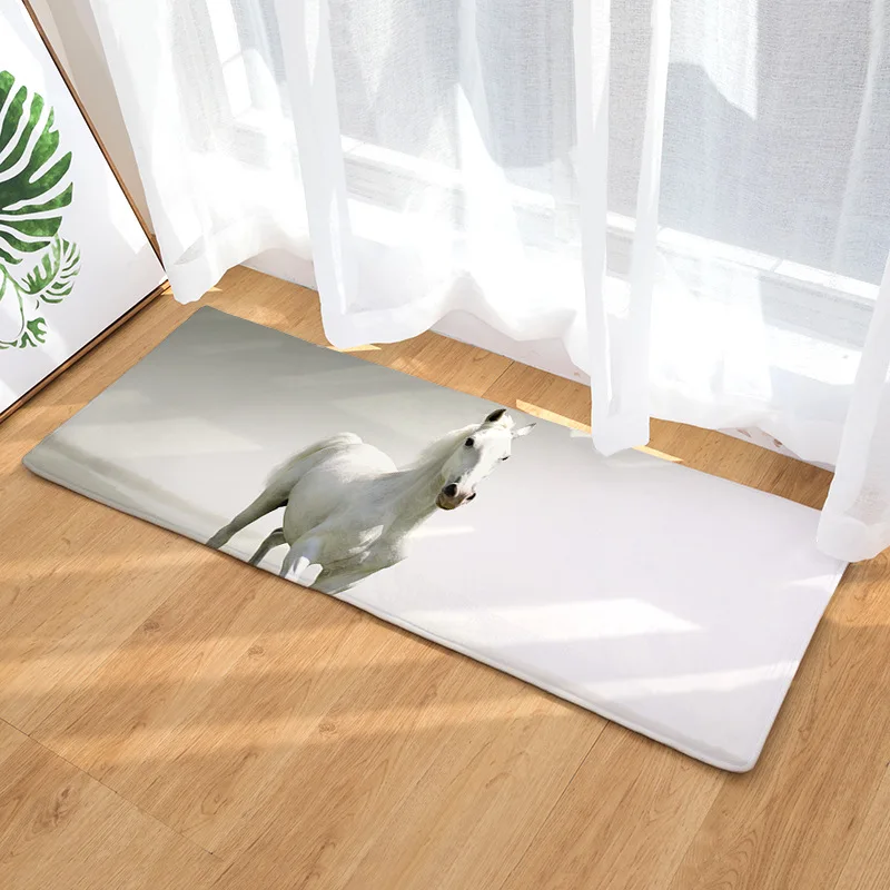 Современный 40*120 см Анти скольжения Bedsider Кухня коврики 3D лошадей печатных