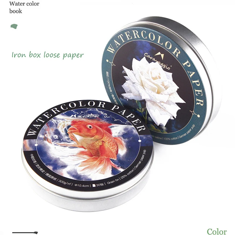 Круглая акварельная открытка из хлопковой целлюлозы акварельной бумаги