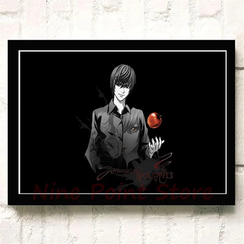 Death Note A стиль японский мультфильм комикс плакат с покрытием бумага плакат стены стикеры кафе декоративная живопись без рамки