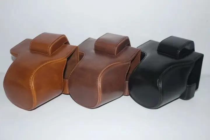 Черный/коричневый/кофе сумка для цифровой камеры чехол кожаный Canon EF M5 M50 с
