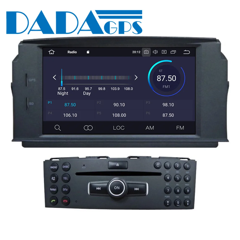 Автомобильный мультимедийный DVD плеер на Android GPS радио для Mercedes Benz W204 C200 C180 2007 2010