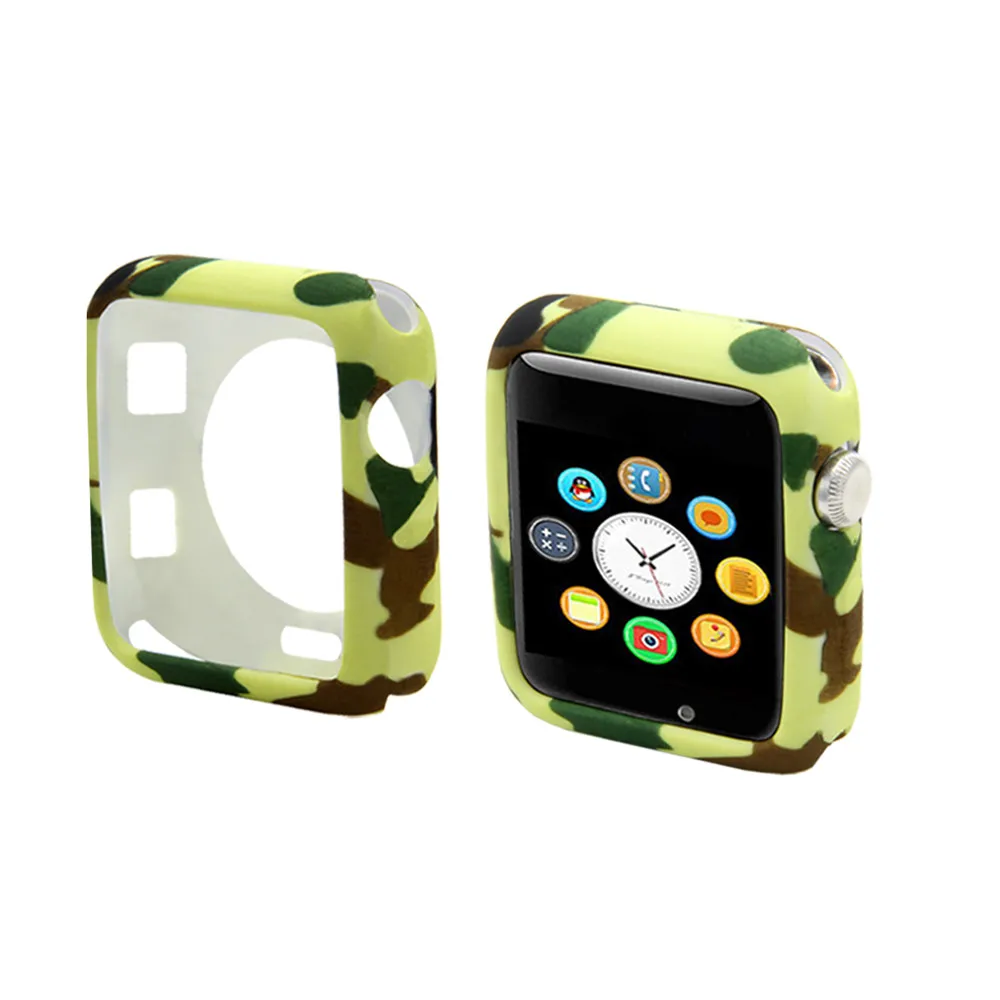 Спортивный защитный ремешок для часов 42 38 мм чехол Apple Watch мягкий силиконовый