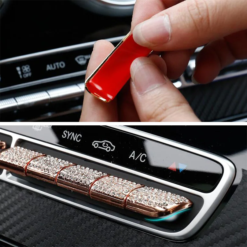 11pcs Diamond Style Center AC Buttons Cover Trim For Mercedes-Benz E Class W213 2017 &amp C W205 15-17 GLC X205 16-17 | Автомобили и