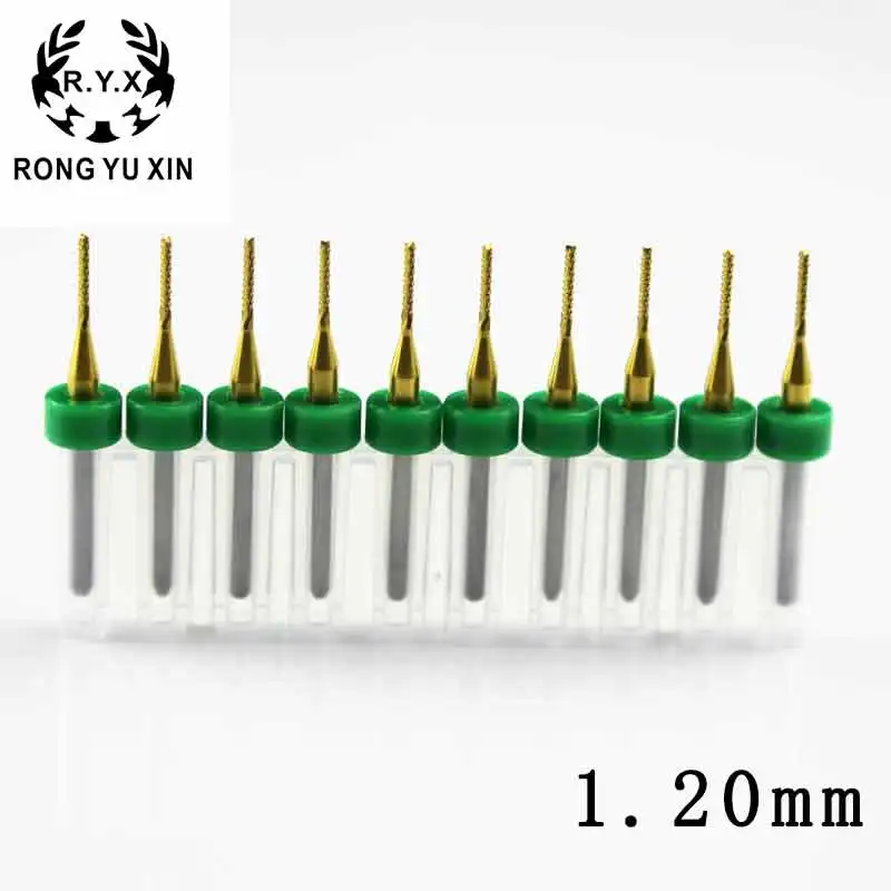 10 шт./компл. PCB сверла биты для гравировки вольфрамовой стали CNC Торцевая мельница