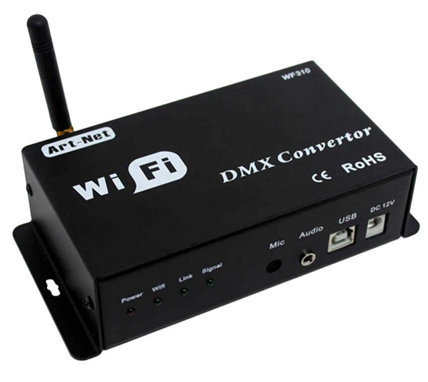 Светодиодный Wi Fi светодиодный контроллер DMX512 вход 12 В постоянного тока Протокол