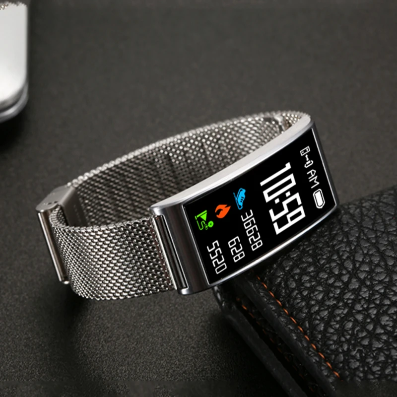 Водонепроницаемый смарт-браслет IP68 полностью металлический браслет с
