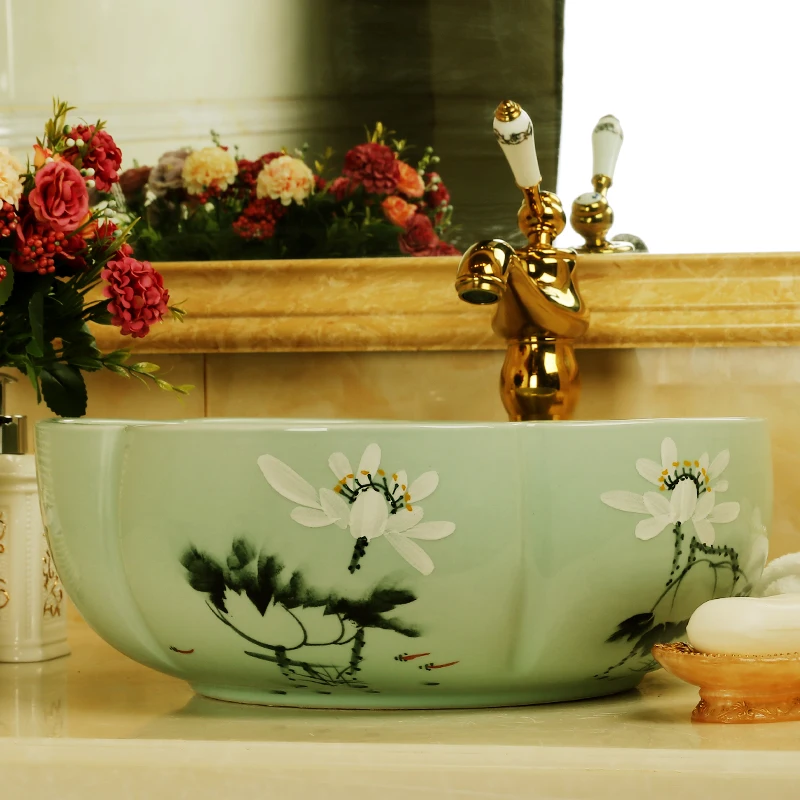 Винтажный стиль Procelain европейский искусство искусственная фотография раковина
