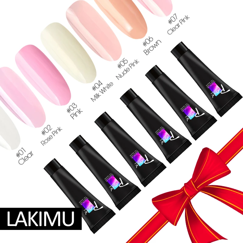 LAKIMU 11g Быстрый удлинитель гель для ногтей белый прозрачный отмачиваемый