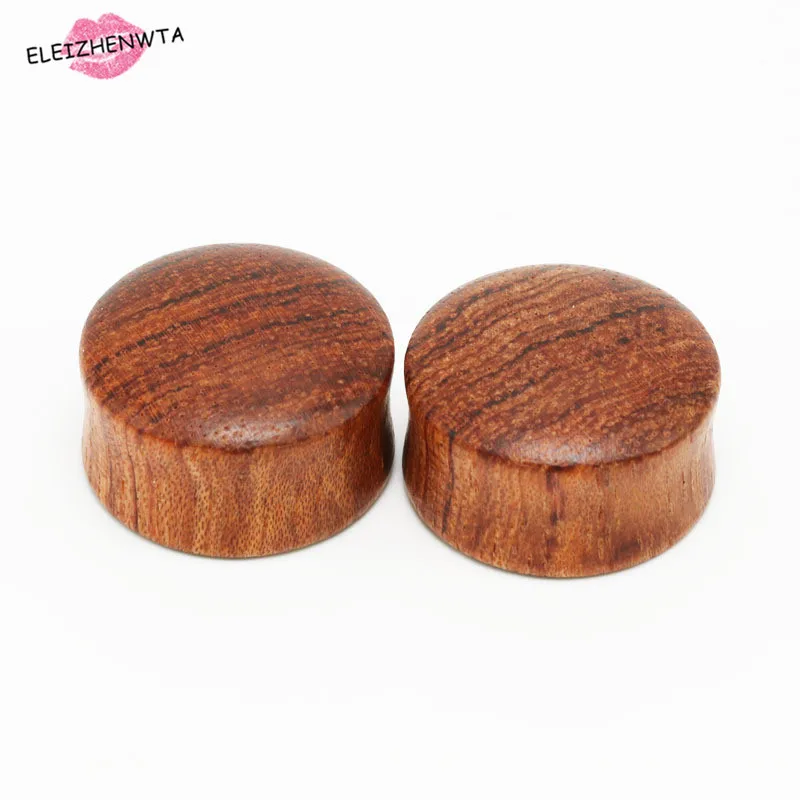 

ELEIHENWTA 8mm-20mm 2 pcs Solid Wooden Tunnel Ear Plug Flesh Piercing Fashion Body Jewelry Ear Expander Reamer Stretching