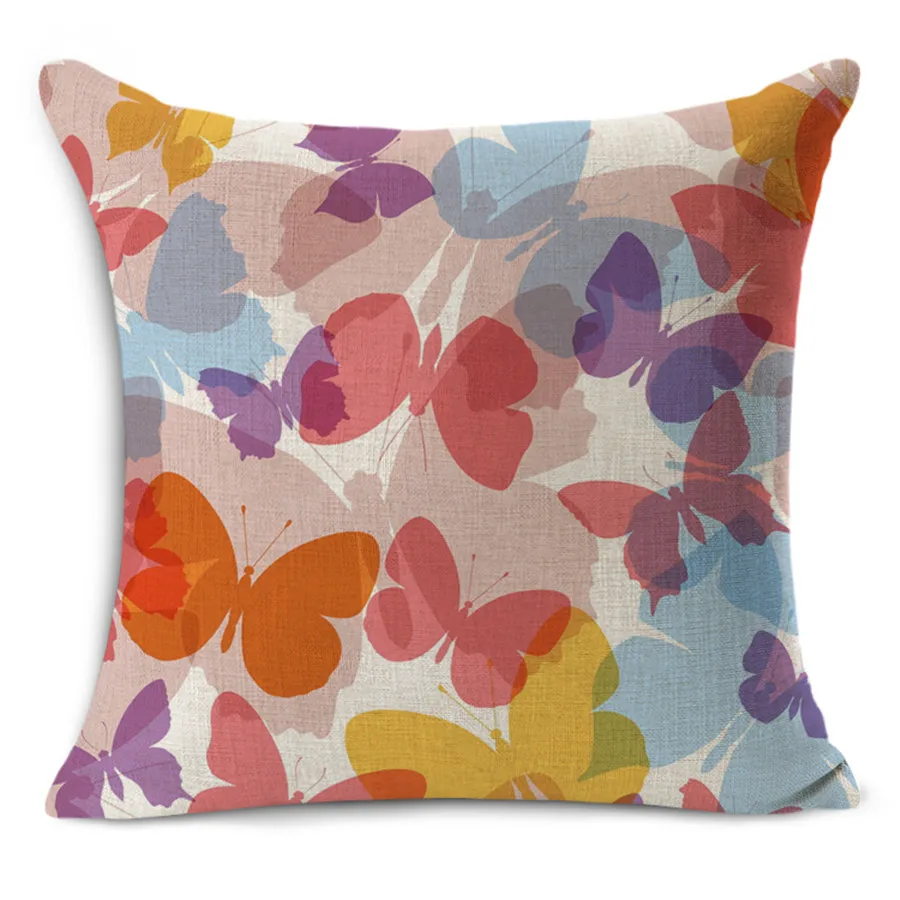 Популярные Винтаж Вышивка BRIO Бабочка квадрат хлопок белье Пледы Наволочки диван