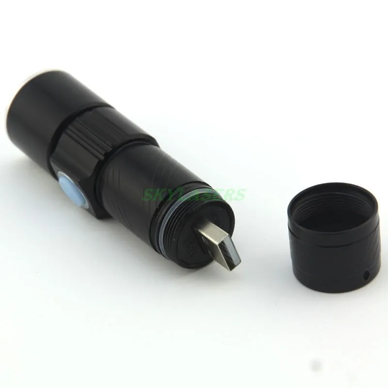 Масштабируемые 3 режима светодиодный Портативный фонарик зарядка через USB фонарь