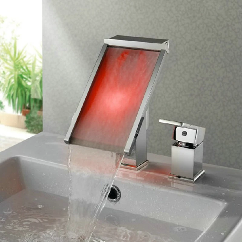 2 шт. смеситель для ванной комнаты JN6110B 3 цвета|led tap|bathroom basin faucetbasin faucet |