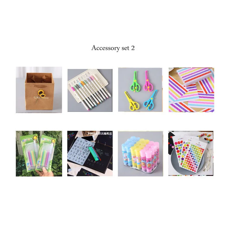 Accessory set 2 DIY сюрприз любовь взрыв коробка подарок взрыв для юбилея скрапбук DIY Фотоальбом день рождения свадебный подарок 12x12x12 см - Color: Accessory set 2