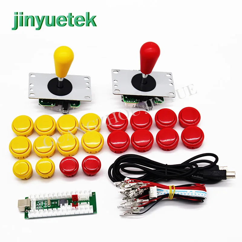 Аркадная Кнопка джойстик DIY kit с USB кодер 8 канальный видеорегистратор аркадный и 20 Sanhe кнопки поддерживают
