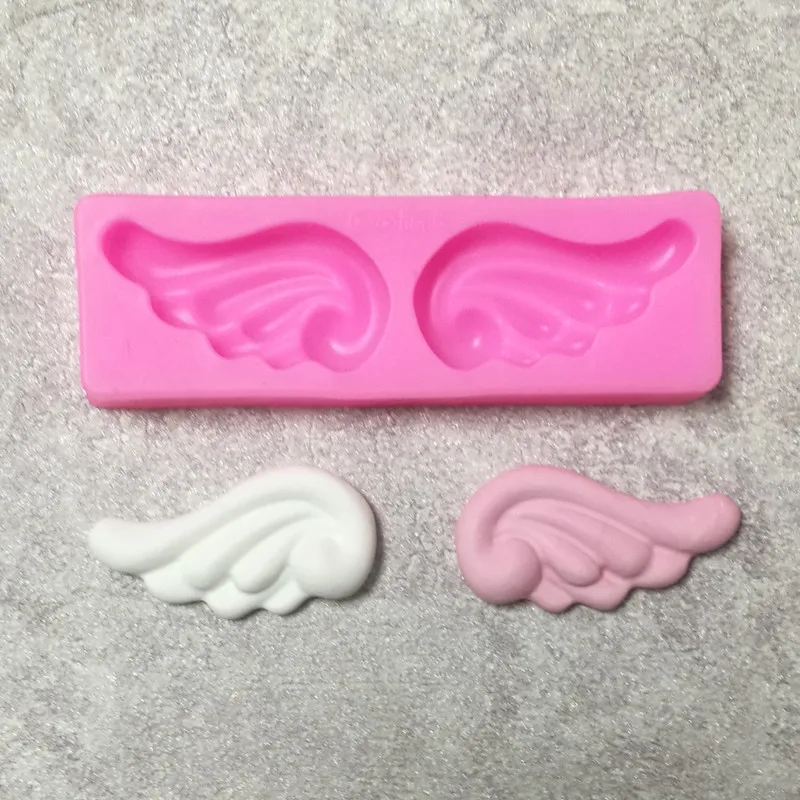 Крылья ангела перья помадка силиконовая форма ультра легкая глина шоколадное