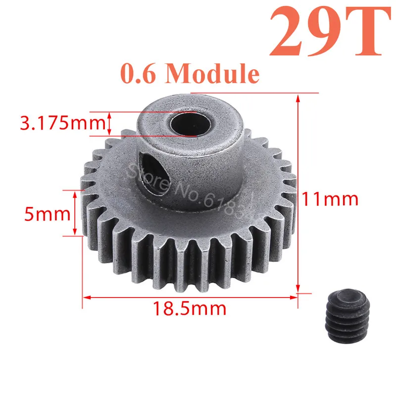 11184 сталь металл Spur Diff Главная передача 64T Мотор шестерня s 17T 21T 26T 29T 11176 11181 11119 11189 для HSP Redcat Exceed RC - Цвет: 29T