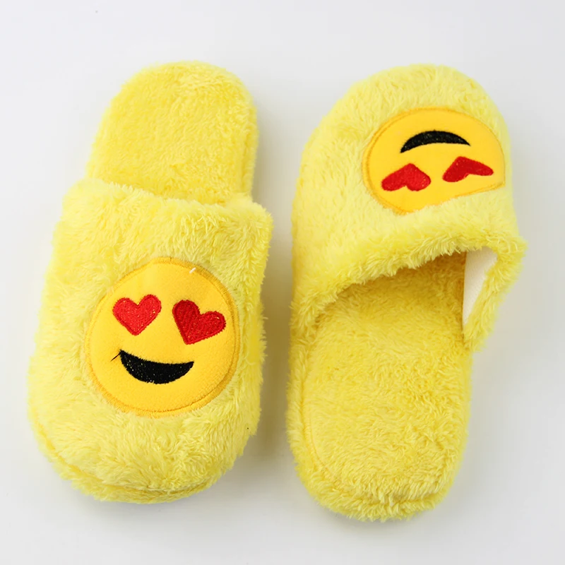 Симпатичные emoji домашние женские шлепанцы смайлик Уход за кожей лица мягкие