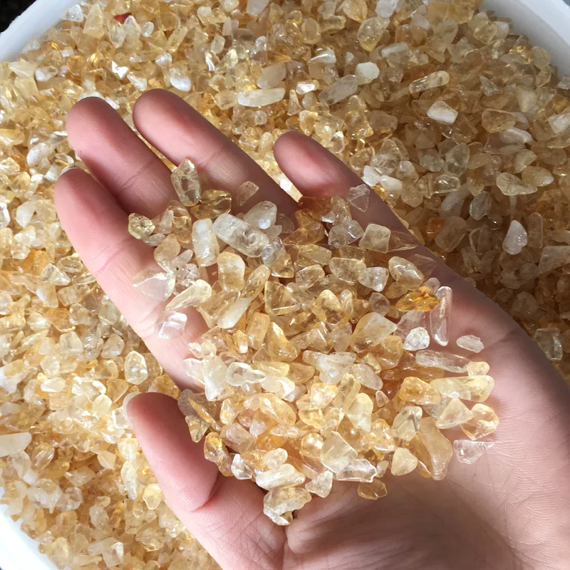 Натуральный цитрин желтый creastly гравий минерал очистка аквариума декоративная