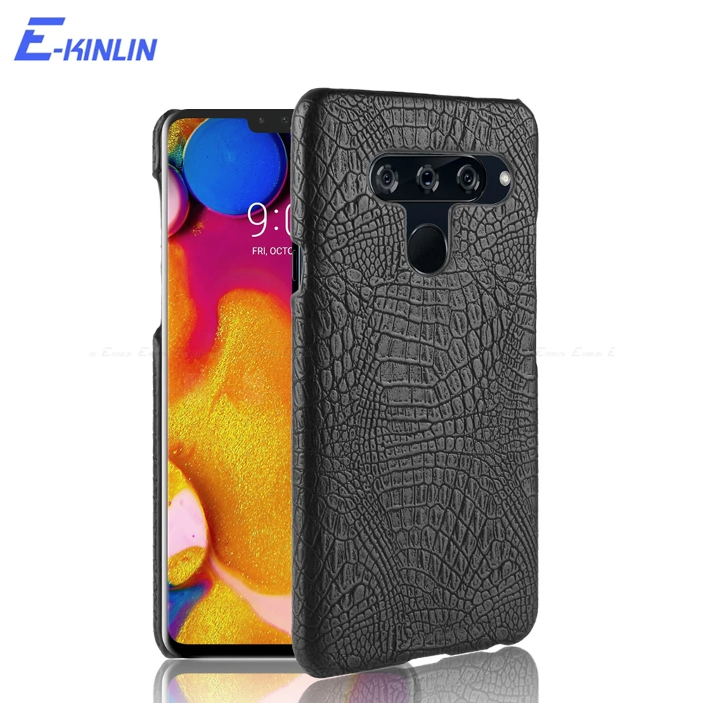 Змеиная крокодиловая задняя крышка кожаный чехол для LG V50 5G V40 V30S V30 G8S G8 G7 Plus ThinQ Q8 Q7