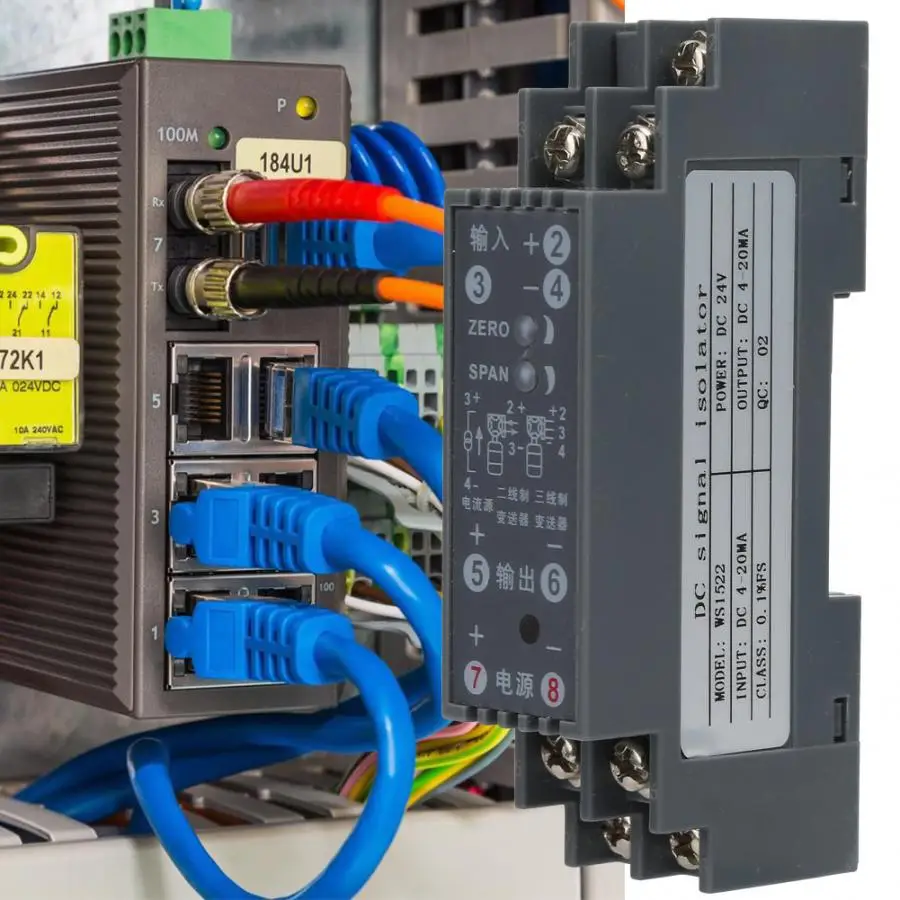 DC 24 В 1 в 1 из переменного тока изолятор сигнала передатчик 4-20mA PLC входной сигнал Функция кондиционера