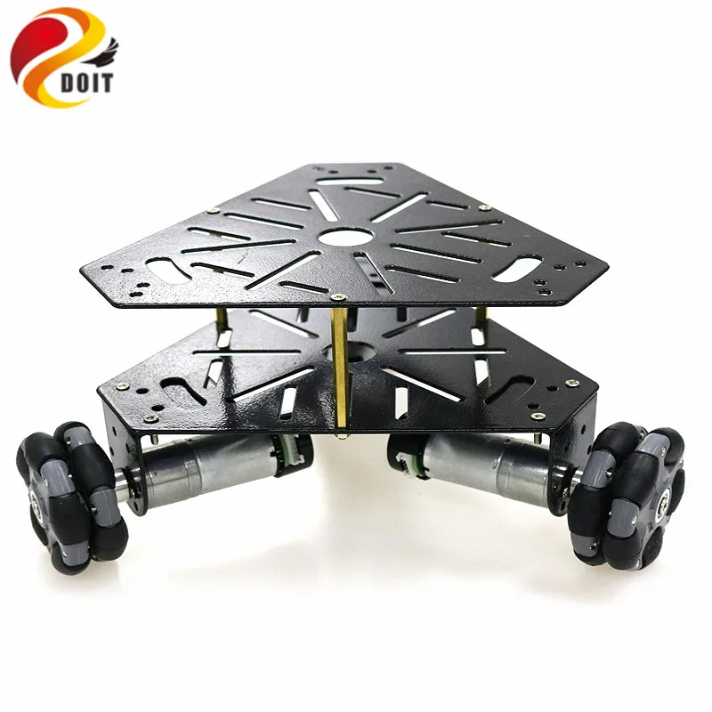 3WD Omni колеса робот шасси автомобиля из нержавеющей стали рама с 3 шт. DC 9V мотор для