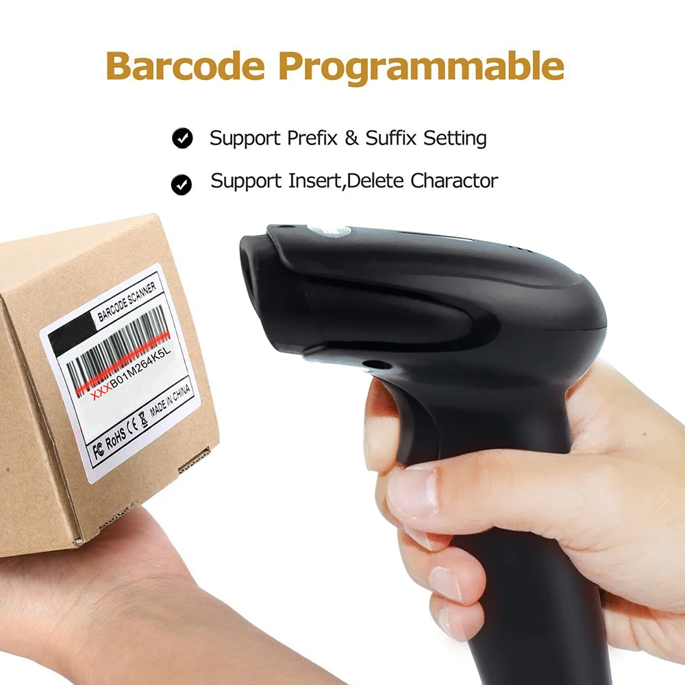 Беспроводной сканер штрих кодов Symcode 1D 2 4 ГГц 100 м (330 футов)|usb barcode scanner|barcode scannerusb |