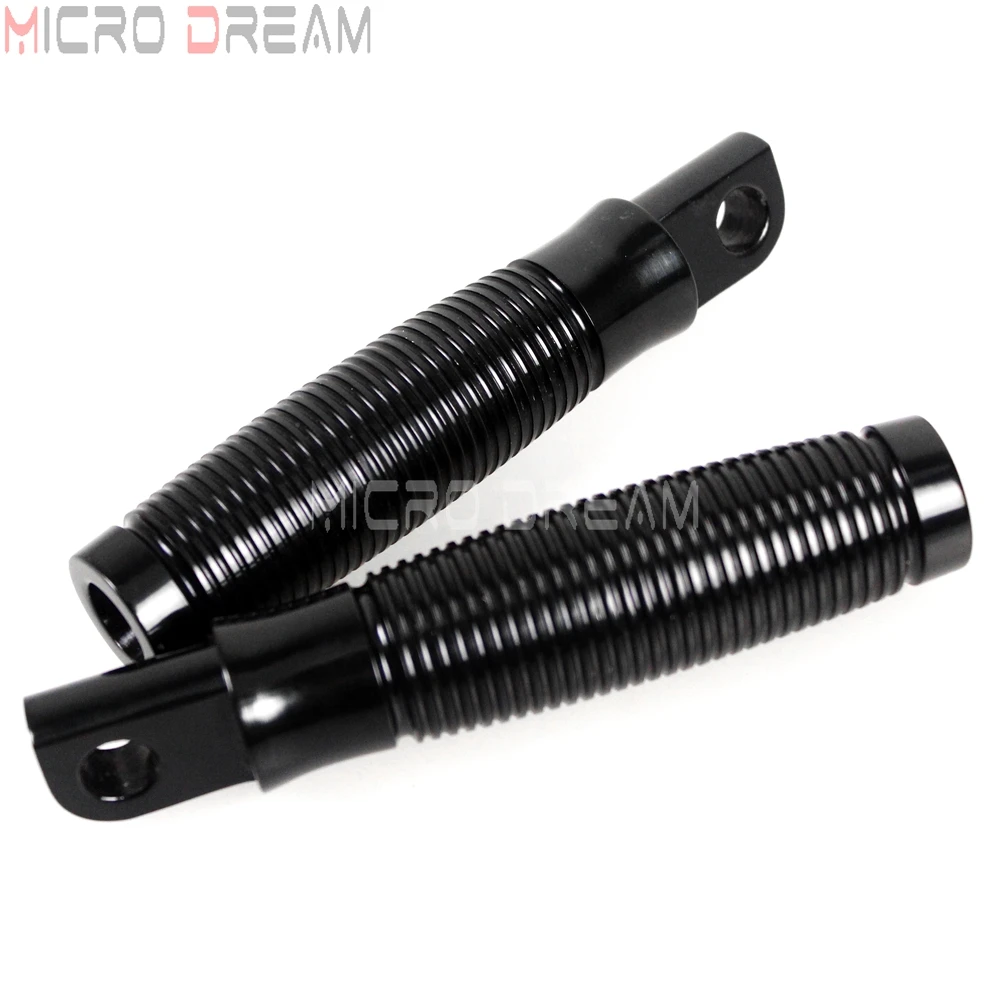 

Motorcycle Black Solid Foot Rests Beehive Footrests for Harley Honda Cafe Racer Bobber Chopper with 1/2" Clevis Foot Pegs Mount