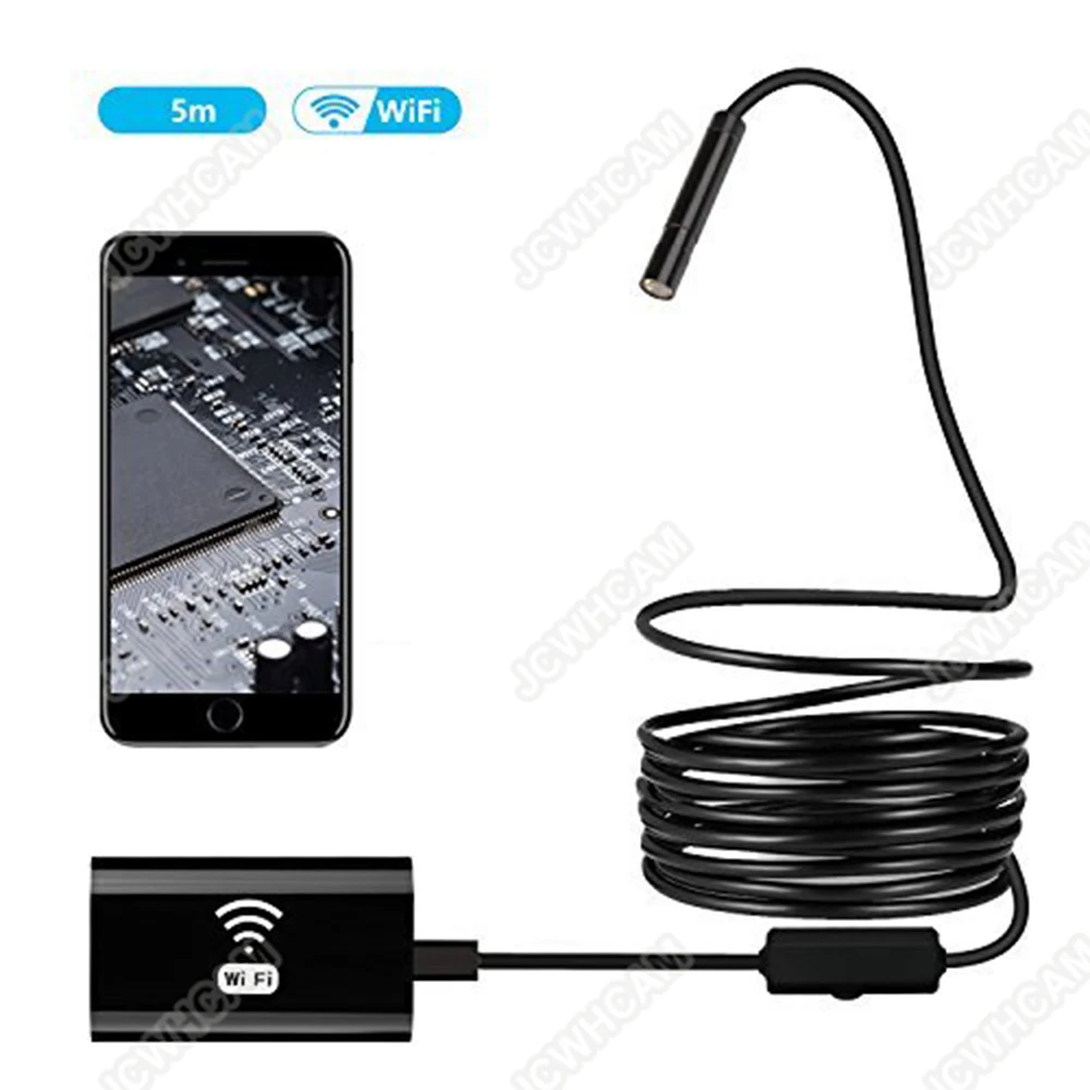 

8 мм 1/2/3,5/5/10 M Смарт 2MP WI-FI эндоскоп 6/8 шт. регулируемый светодиодный Водонепроницаемый беспроводной бороскоп Камера для IOS и Android планшет