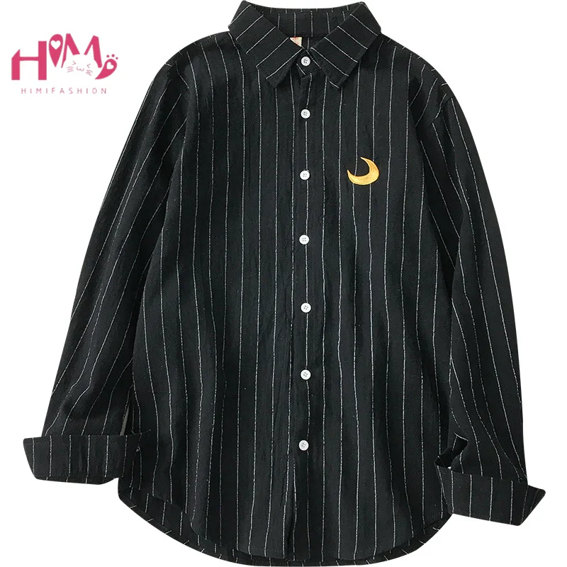 Уличная забавная Повседневная Женская полосатая блузка в винтажном стиле