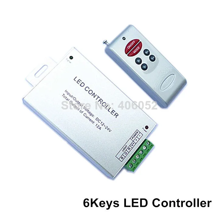 

10set/lot RGB LED Strip Light 3528 / 5050 SMD Wireless RF Remote Controller 6 Key DC 12V -24V