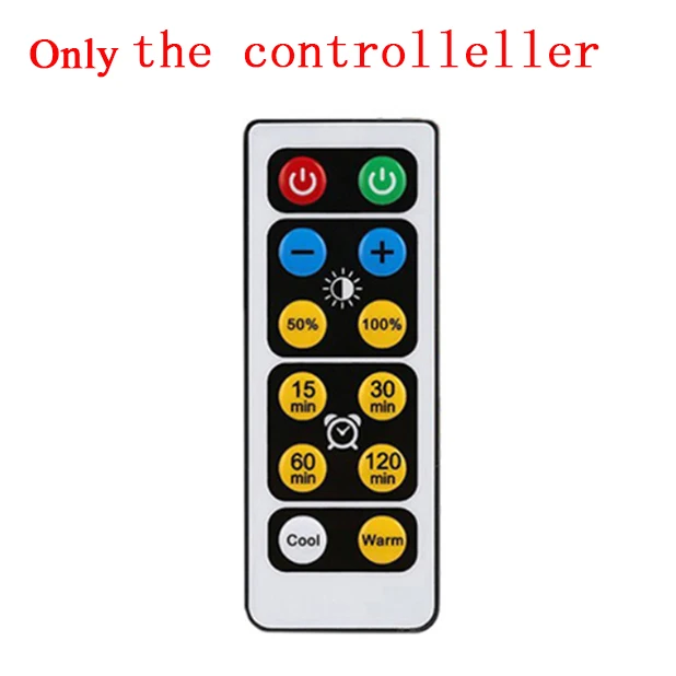 Only the controller Двухсторонний светодиодный светильник с регулируемой яркостью и сенсорным датчиком, с дистанционным управлением, для шкафа, беспроводной шкаф, для кухни, спальни, ночник - Цвет: Only the controller