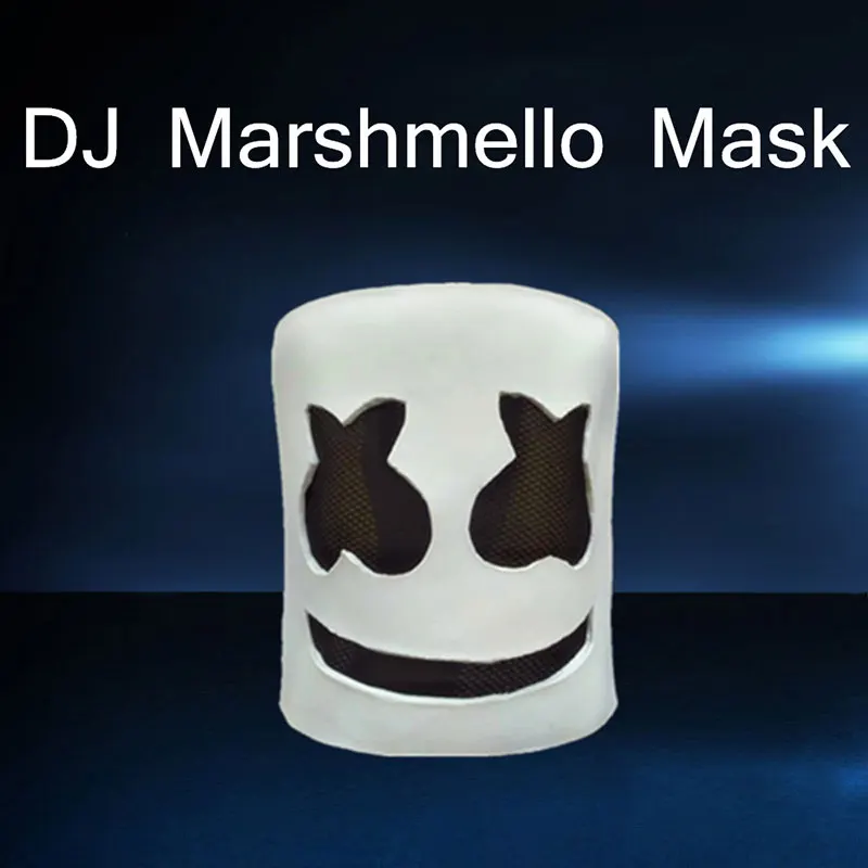 DJ Marshmello белая маска для хеллоуина и карнавала маскарадный шлем аксессуары