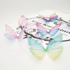 100 шт., Тюлевое украшение-бабочка, ручная работа, шпилька, ожерелье, серьги, имитация марли, Бабочка, ювелирное изделие, аксессуары для волос