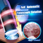 4D канальный автоматический поршневой Телескопический вихревой вращающийся искусственный влагалище реальное влагалище-вибратор мужской мастурбатор секс-игрушки для мужчин