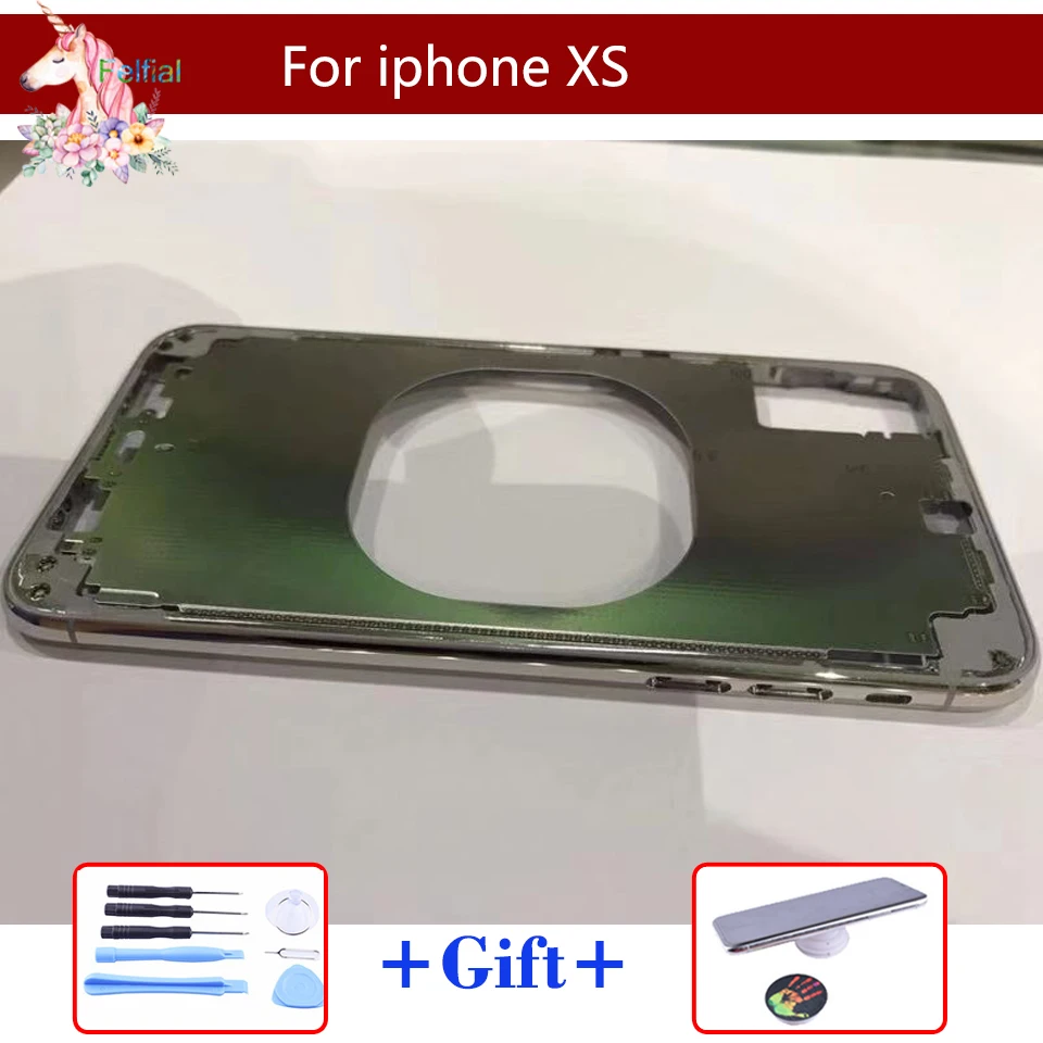 Оригинальная новая передняя рамка для iphone X XR XS MAX задняя средняя с боковыми