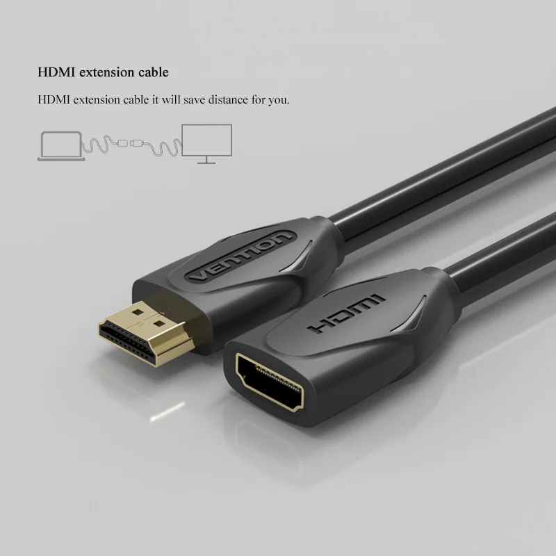 Vention HDMI Удлинительный кабель male-female 1 м/2 м/3 м/5 м 4 к 3D в расширенный для HD TV LCD