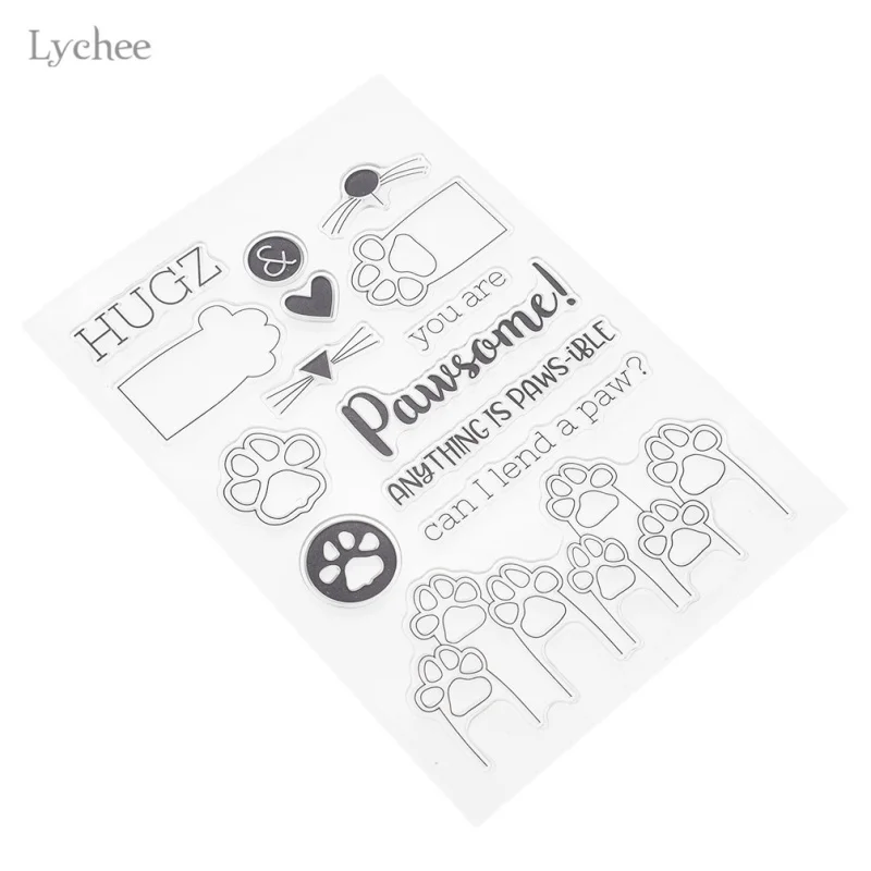 Lychee Life мультяшный шаблон лапы прозрачный штамп Скрапбукинг сделай сам