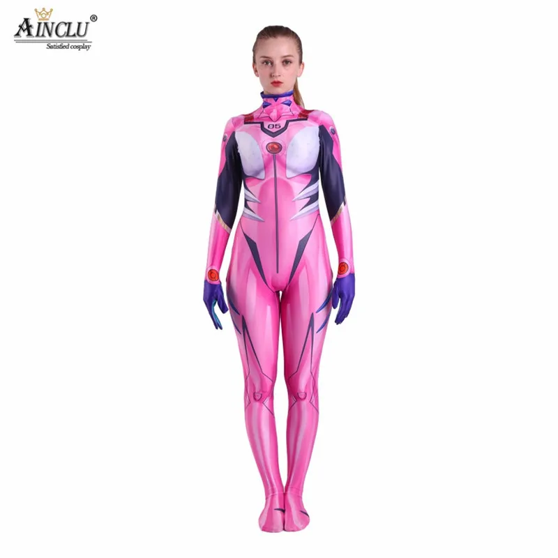 Аниме Evangelion Asuka Langley Soryu Mari Makinami костюмы для косплея 3D принт спандекс зентай