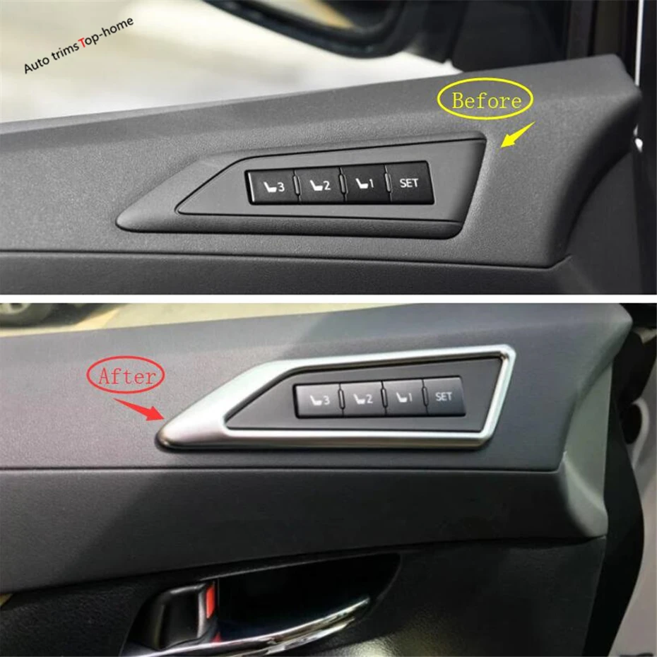 Yimaautotrims Seat Adjustment Memory Button Switch Cover Trim For Toyota Alphard / Vellfire AH30 2016 - 2019 Interior Mouldings |